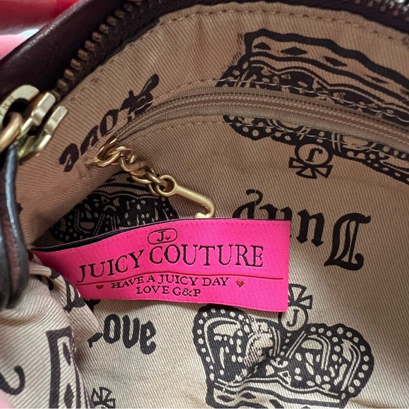 Vintage Juicy Couture Leather Purse Brown Y2K Handbag G&P 2000’s - Picture 9 of 16